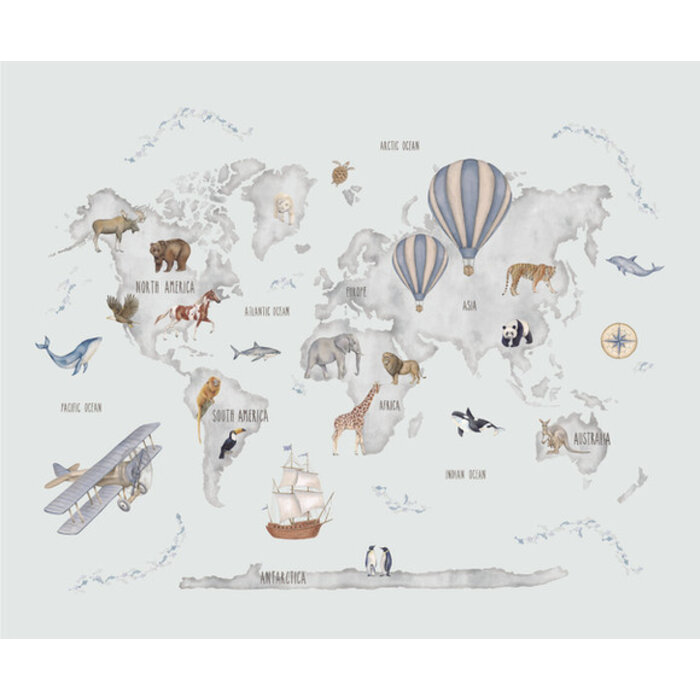 Cute Walls - Adventure Atlas Art 212x280cm