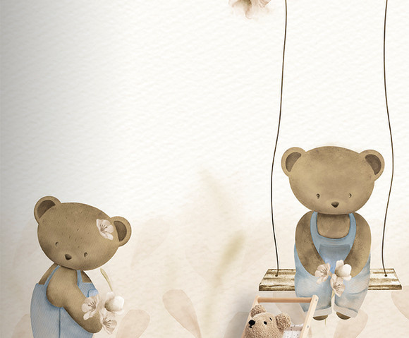 Cute Walls - Swinging Teddy 212x280cm