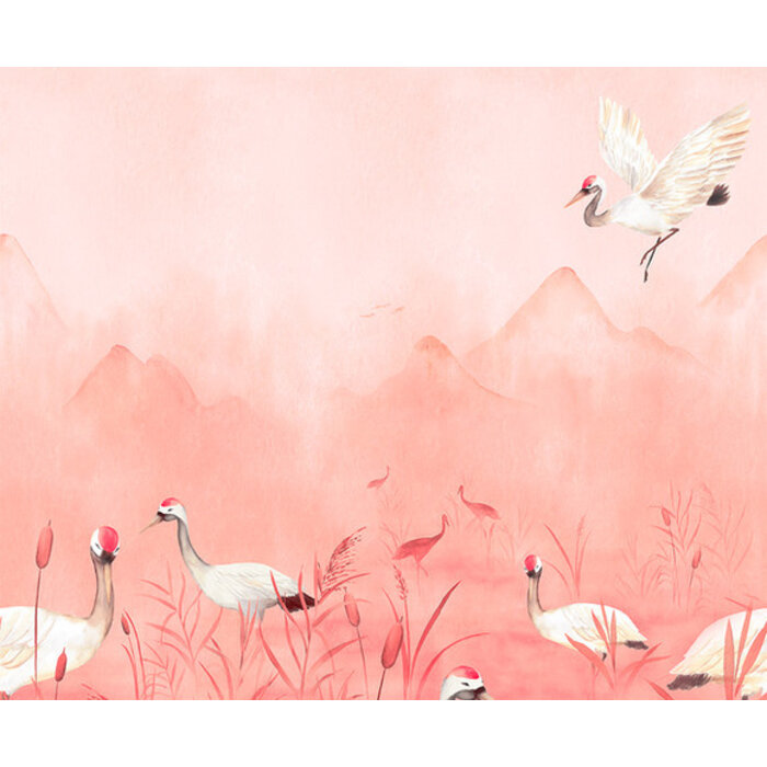 Cute Walls - Crane Dance Meadow 212x280cm