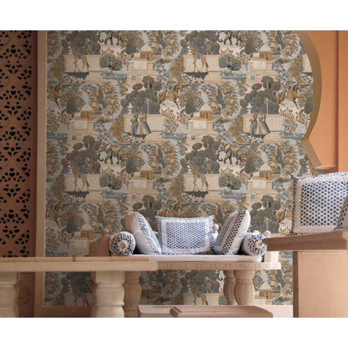 Journey to the East - Jal Mahal Navy/Orange