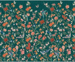 Journey to the East - mural Imperial Gardens Teal