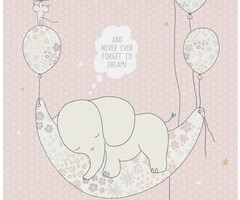 Sofie & Junar - Elephant In The Room Pink 100x280cm