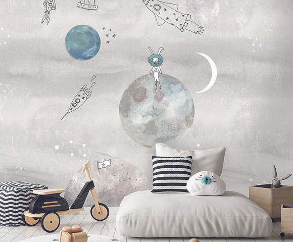 Sofie & Junar - To The Moon Gray 200x280cm