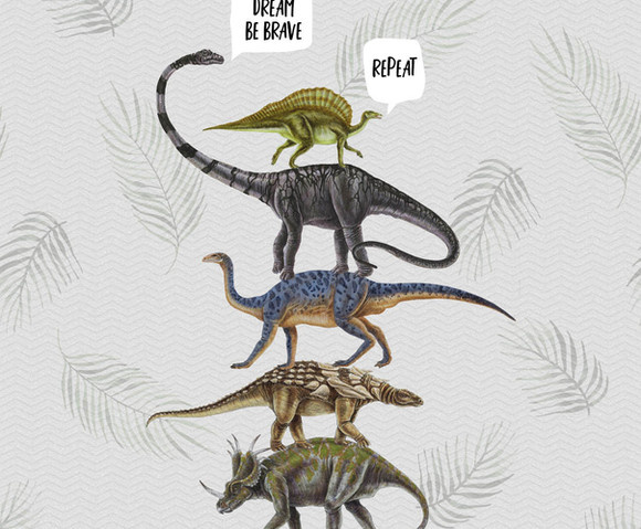 Sofie & Junar - Live, Dream, Be Brave, Gray 200x280cm