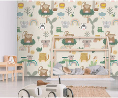 Sofie & Junar - Jungle Party Green 100x280cm