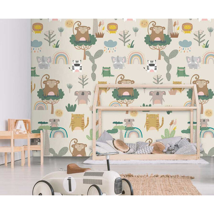 Sofie & Junar - Jungle Party Green 100x280cm