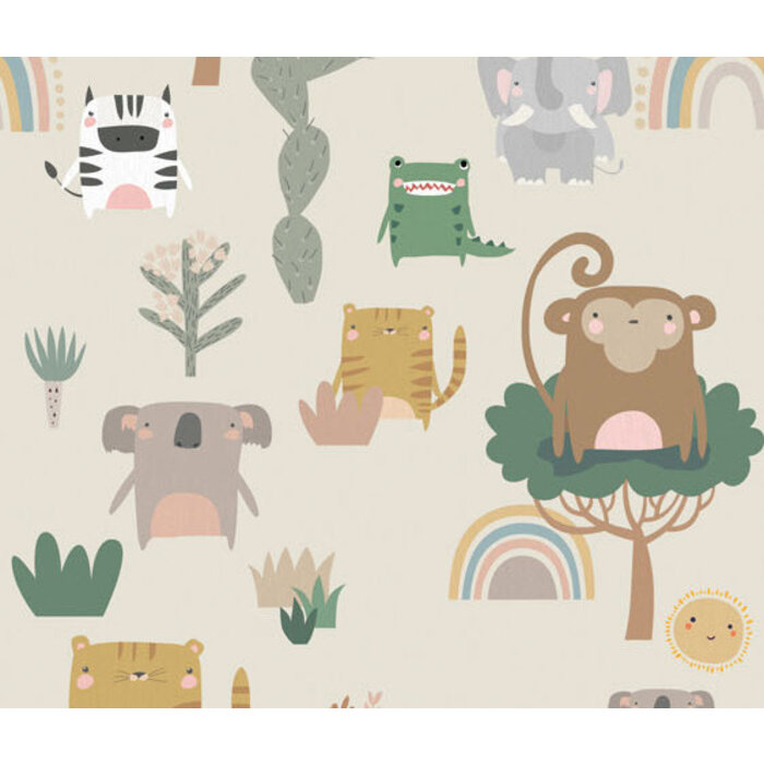 Sofie & Junar - Jungle Party Green 100x280cm