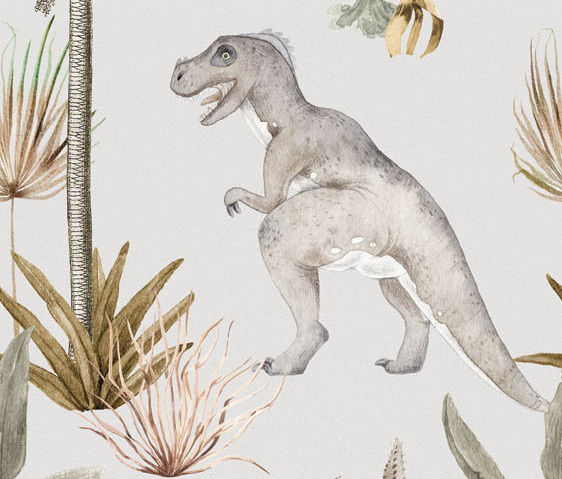 Sofie & Junar - Dino Parc Gray 100x280cm