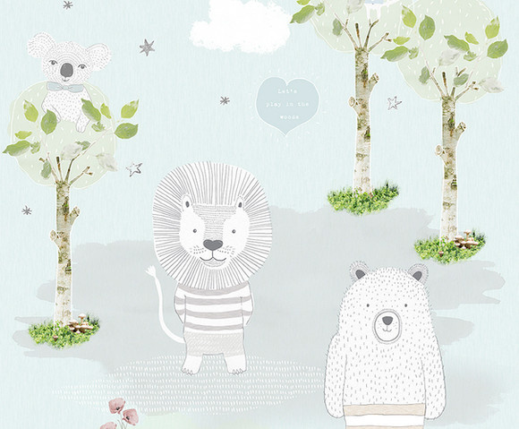 Kay & Liv - Bears And Lions 200x280cm