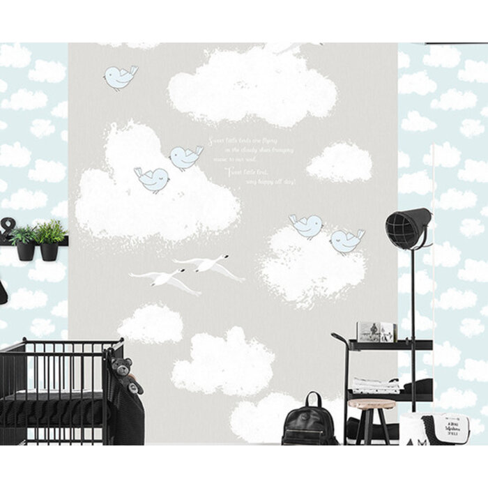 Kay & Liv - Sweet Clouds Grijs 200x280cm