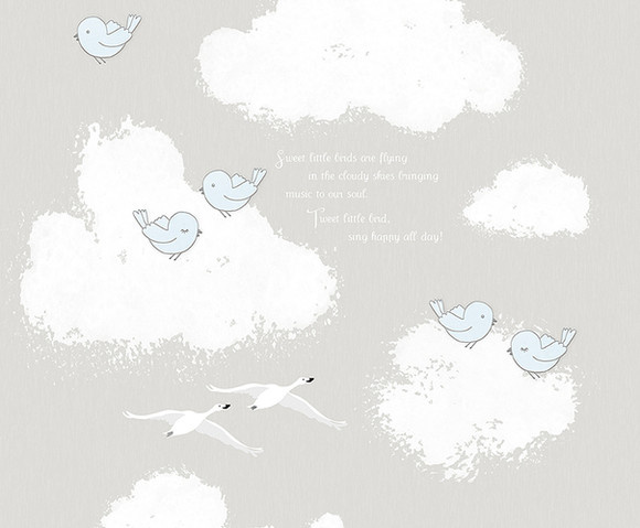 Kay & Liv - Sweet Clouds Grijs 200x280cm