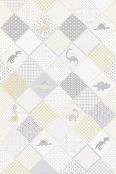 Kay & Liv - Dino Love Grijs 200x280cm