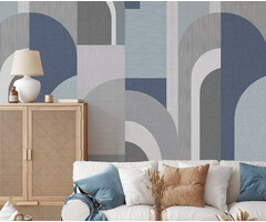 Connected - Midcentury Blue 200x280cm