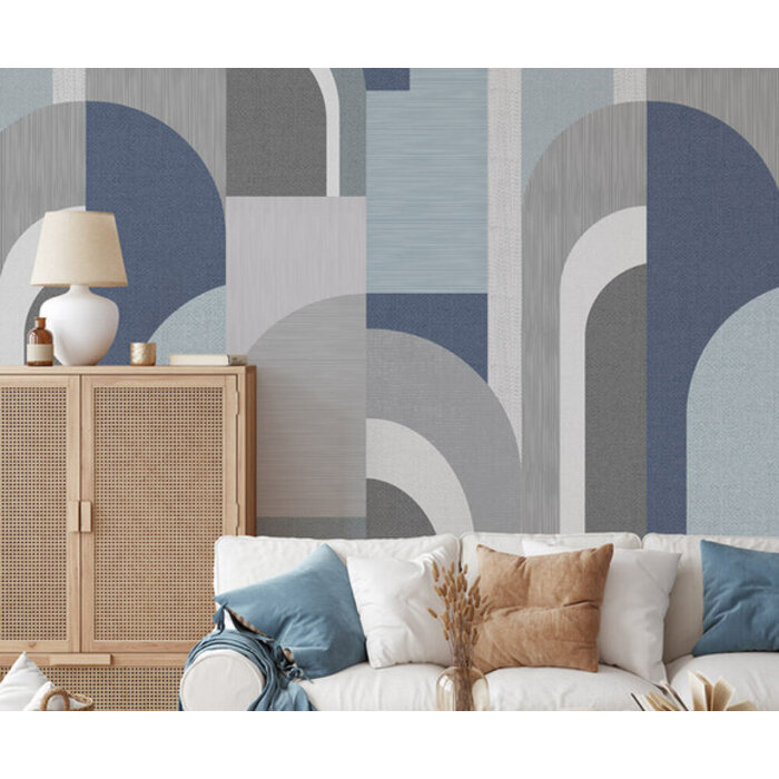 Connected - Midcentury Blue 200x280cm