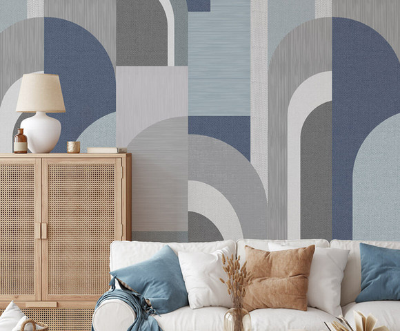 Connected - Midcentury Blue 200x280cm