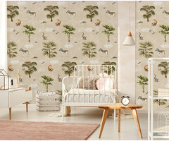 Olive & Noah - Quiet Jungle Sand 100x280cm