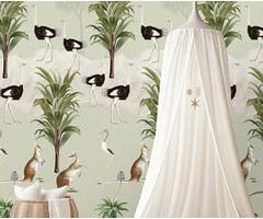Olive & Noah - Ostrich Jungle green 100x280cm