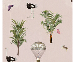 Olive & Noah - Ostrich Repeat pink 100x280cm