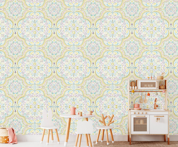 Olive & Noah - Sweet Ornament green 150x280cm