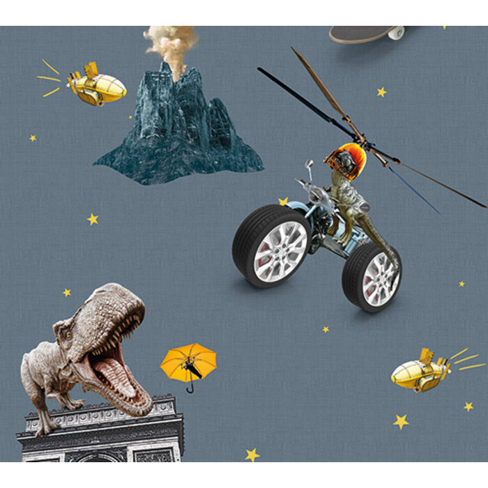 Olive & Noah - Crazy World Blue 100x280cm