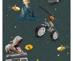 Olive & Noah - Crazy World Petrol 100x280cm