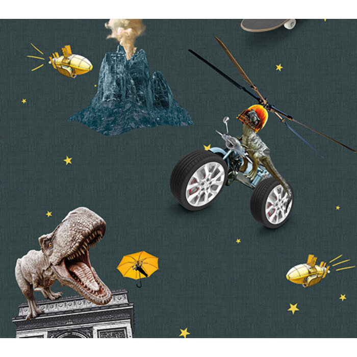 Olive & Noah - Crazy World Petrol 100x280cm