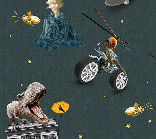 Olive & Noah - Crazy World Petrol 100x280cm