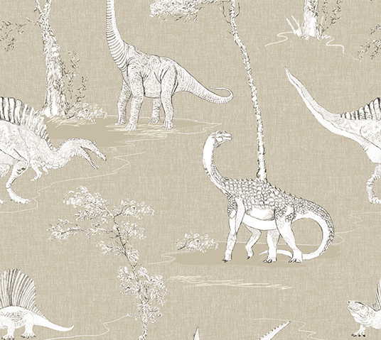 Olive & Noah - Dino Toile Sand 100x280cm