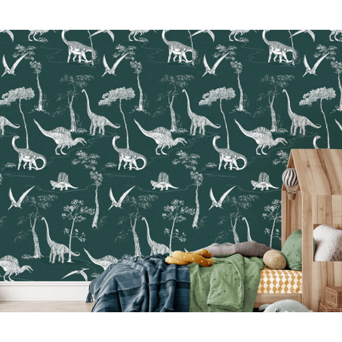 Olive & Noah - Dino Toile Forest 100x280cm