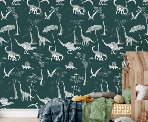 Olive & Noah - Dino Toile Forest 100x280cm
