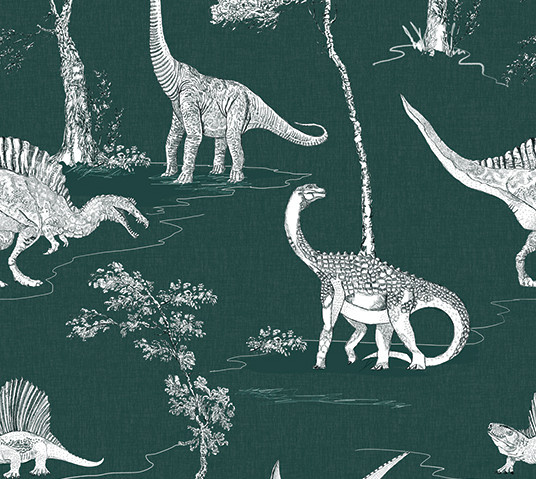 Olive & Noah - Dino Toile Forest 100x280cm