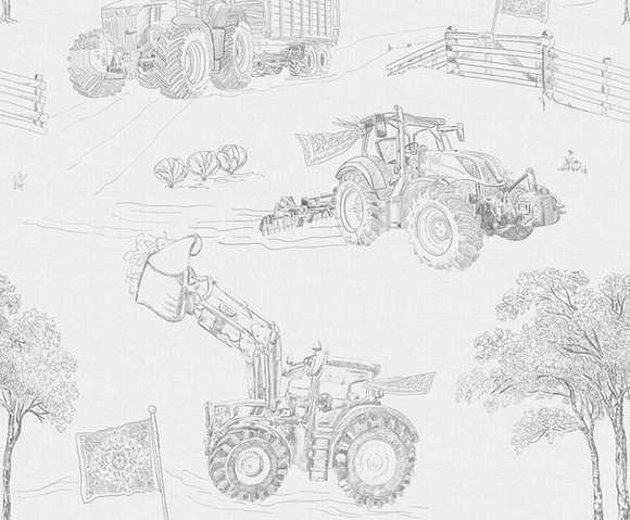 Olive & Noah - Farmlife Gray 200x280cm