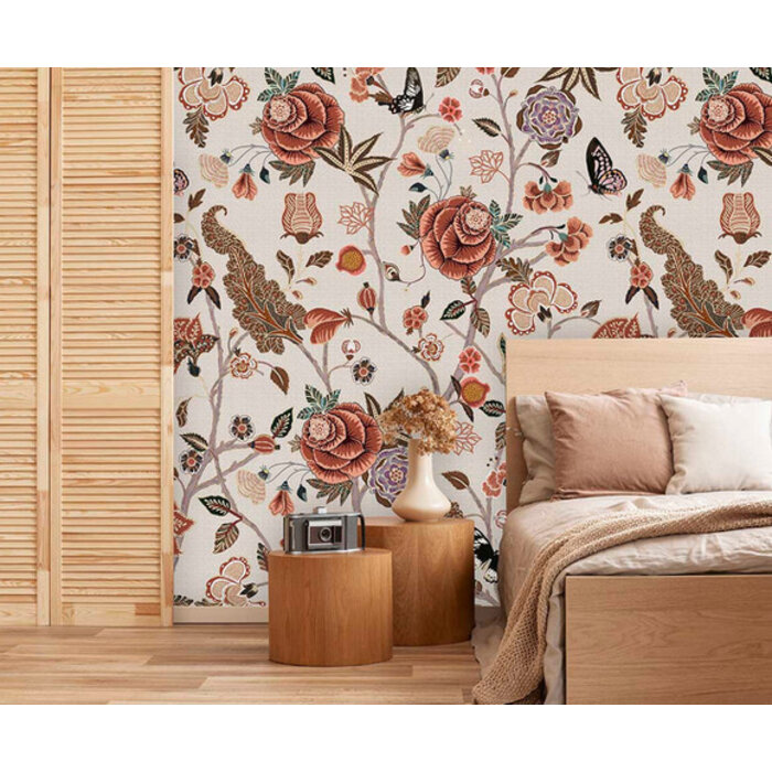 Floral Utopia - Pomegranate Sand 200x280cm