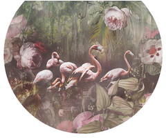 Floral Utopia - Flamingo Found 150x150cm
