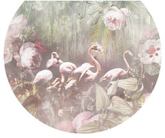 Floral Utopia - Flamingo Found Light 150x150cm