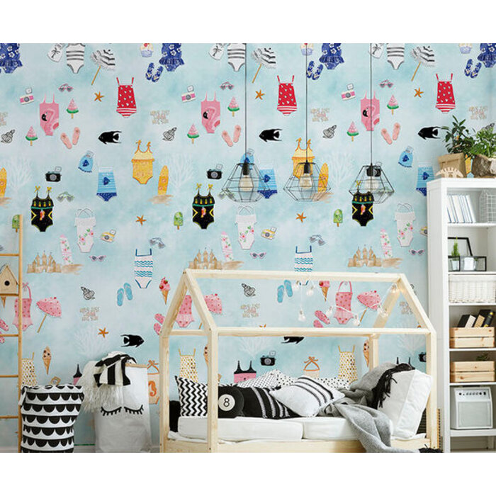 Abby & Bryan - Beachlife clouds 100x280cm