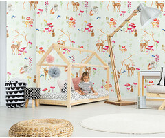 Abby & Bryan - Spring deer mint 100x280cm