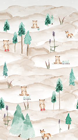 Abby & Bryan - Foxy Forest 100x280cm