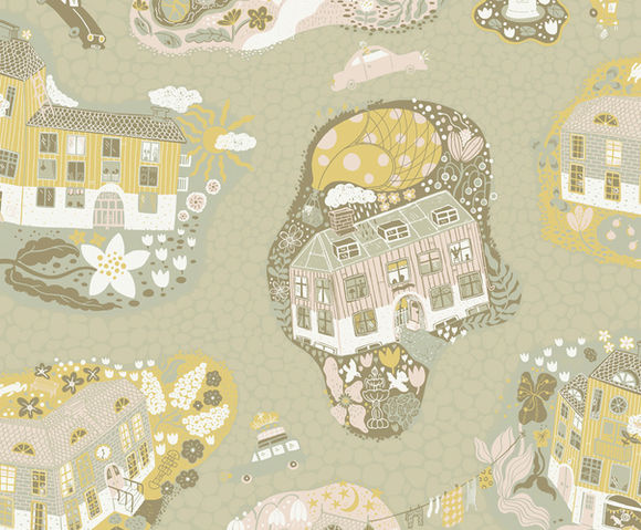 Resan - Staden Green pink