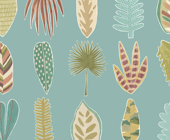 Glasshouse - Leaf Boogie Seafoam