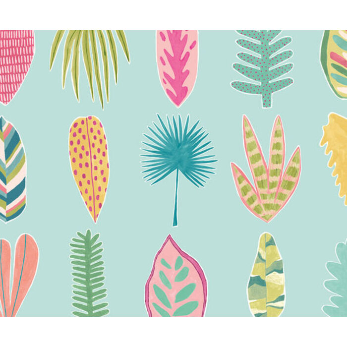 Glasshouse - Leaf Boogie Aqua/Raspberry