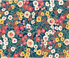 Glasshouse - Flora Ditsy Indigo/Coral