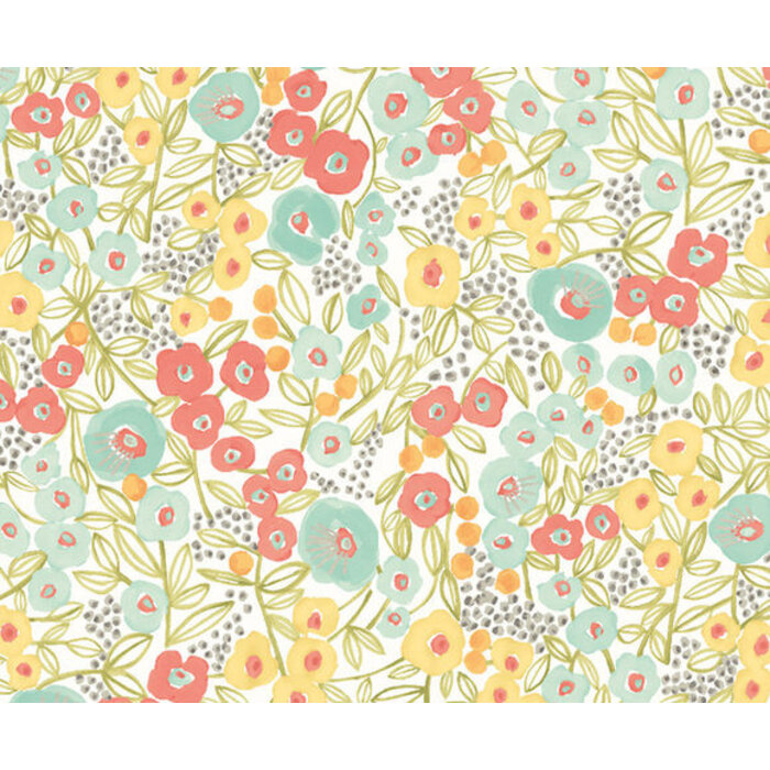 Glasshouse - Flora Ditsy Coral/Sky