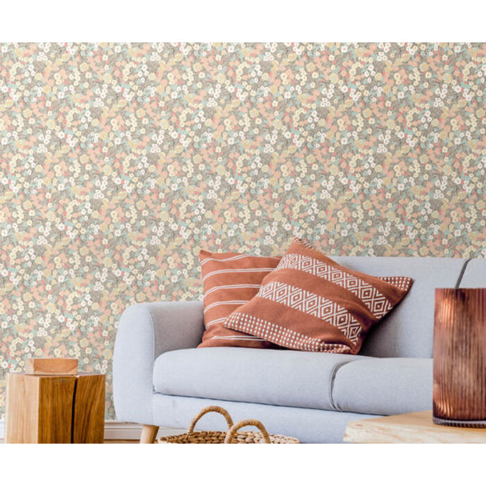 Glasshouse - Flora Ditsy Peach/Dove