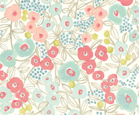 Glasshouse - Flora Coral/Sky