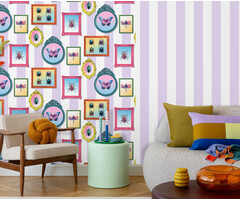 Illusion - blokstreep lila/wit