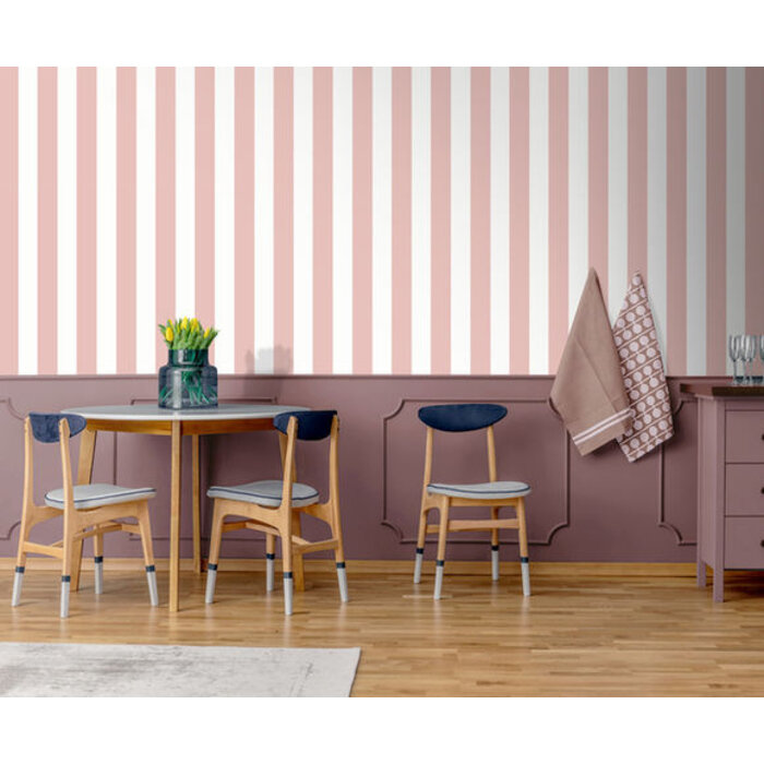 Illusion - blokstreep roze/wit