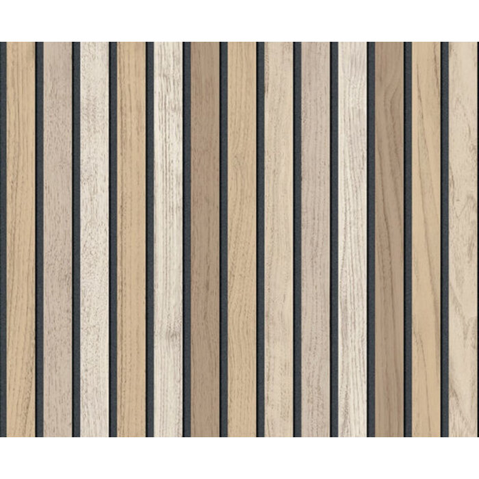 Illusion - houten plankjes beige