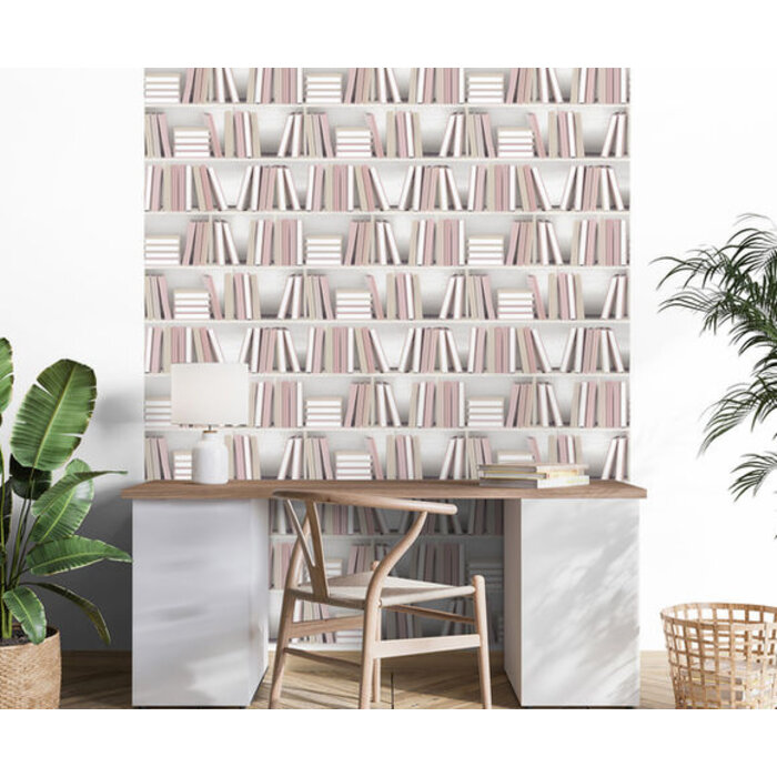 Illusion - boekenplank beige/roze
