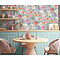 Illusion - bloemen blauw/roze